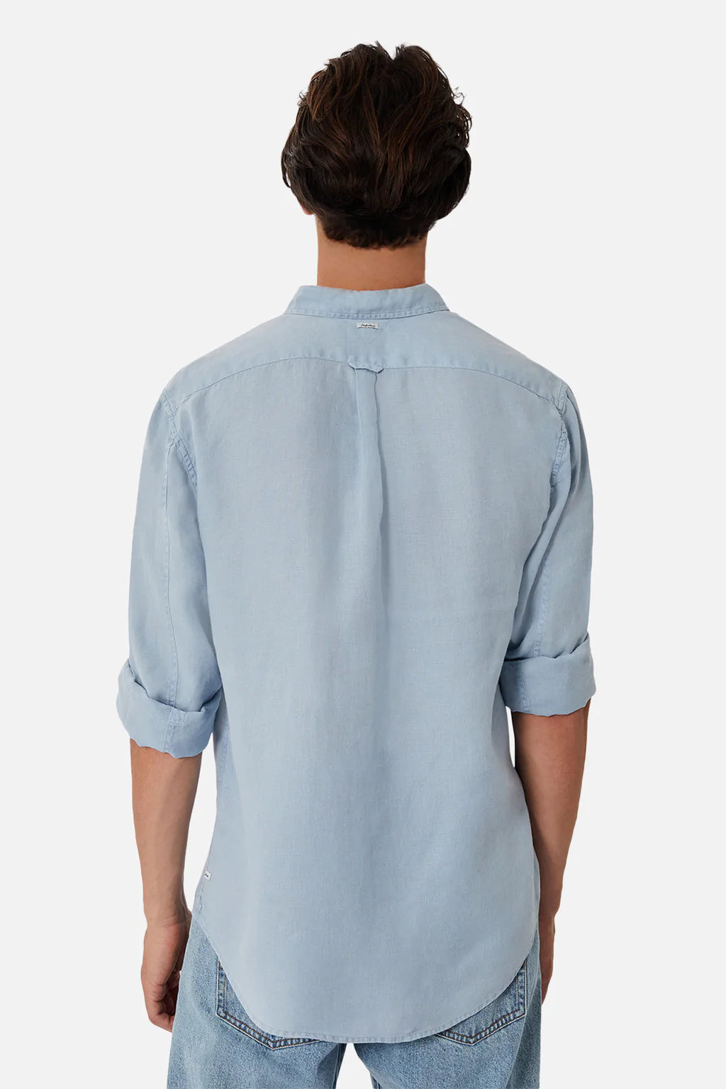 INDUSTRIE TENNYSON LINEN LONG SLEEVE SHIRT FRENCH BLUE