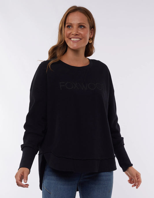 FOXWOOD SIMPLIFIED CREW BLACK ON BLACK