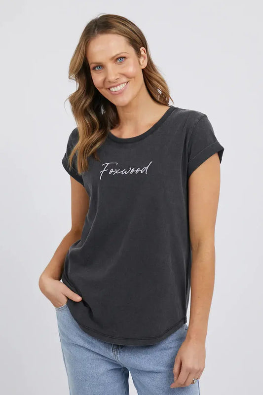 FOXWOOD SIGNATURE TEE BLACK