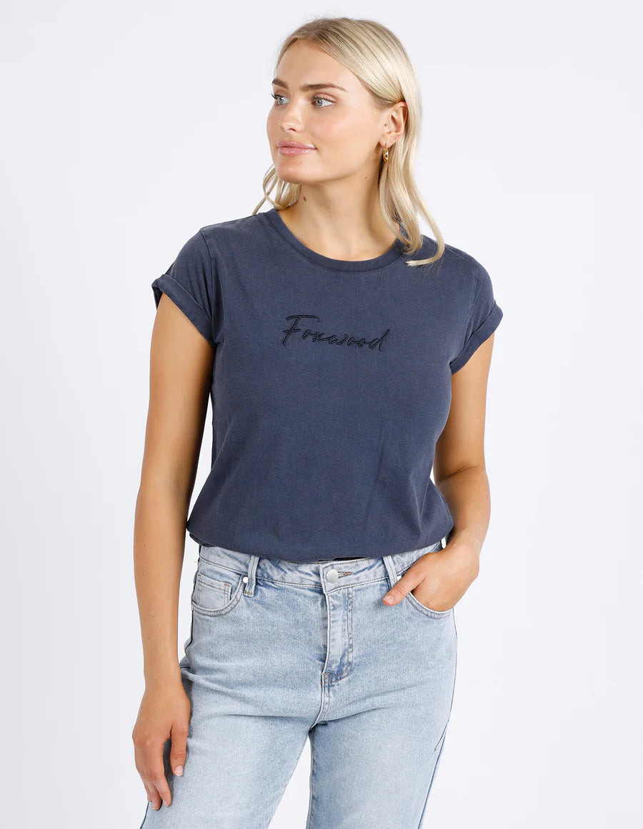 FOXWOOD SIGNATURE TEE NAVY