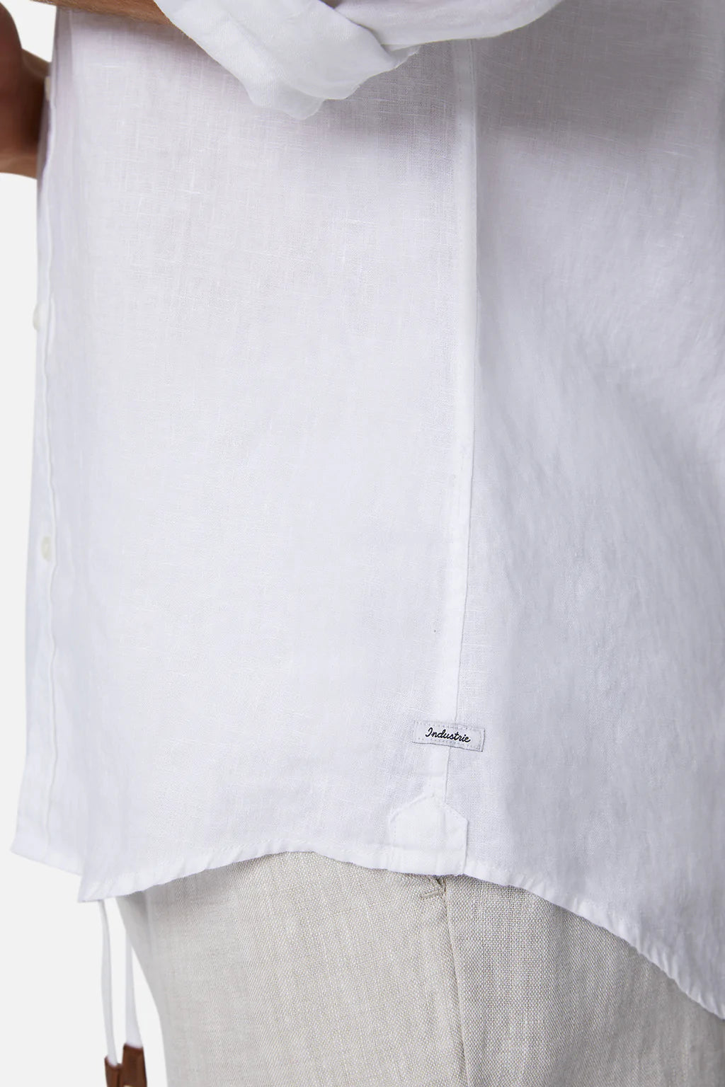 INDUSTRIE TENNYSON LINEN L/S WHITE SHIRT