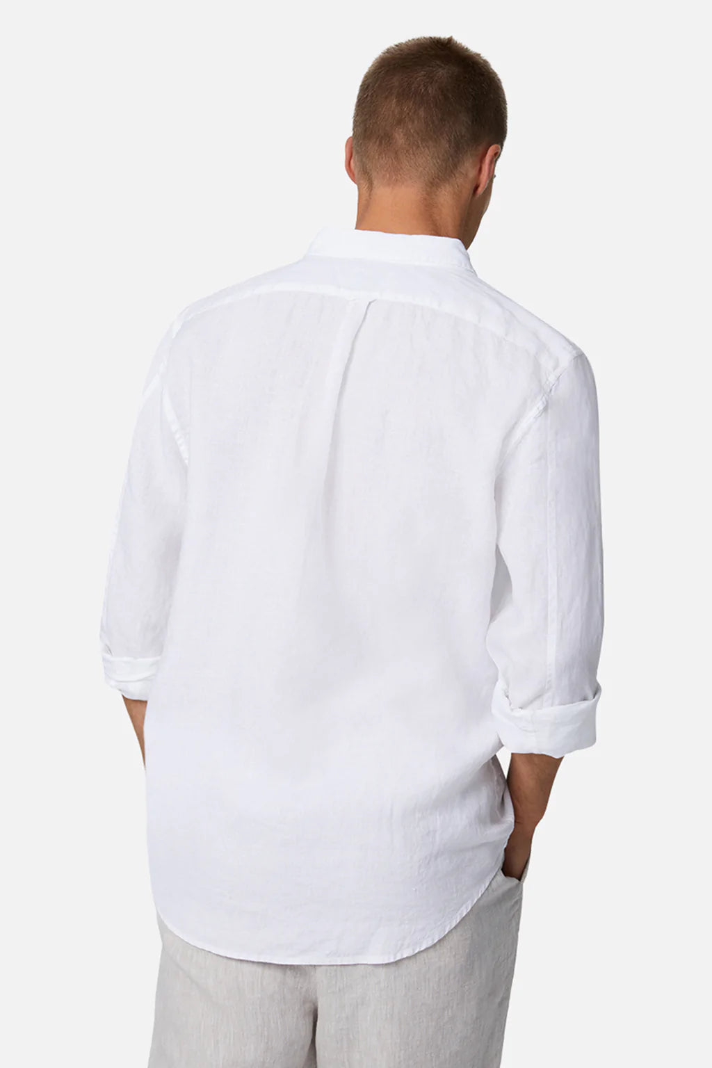 INDUSTRIE TENNYSON LINEN L/S WHITE SHIRT