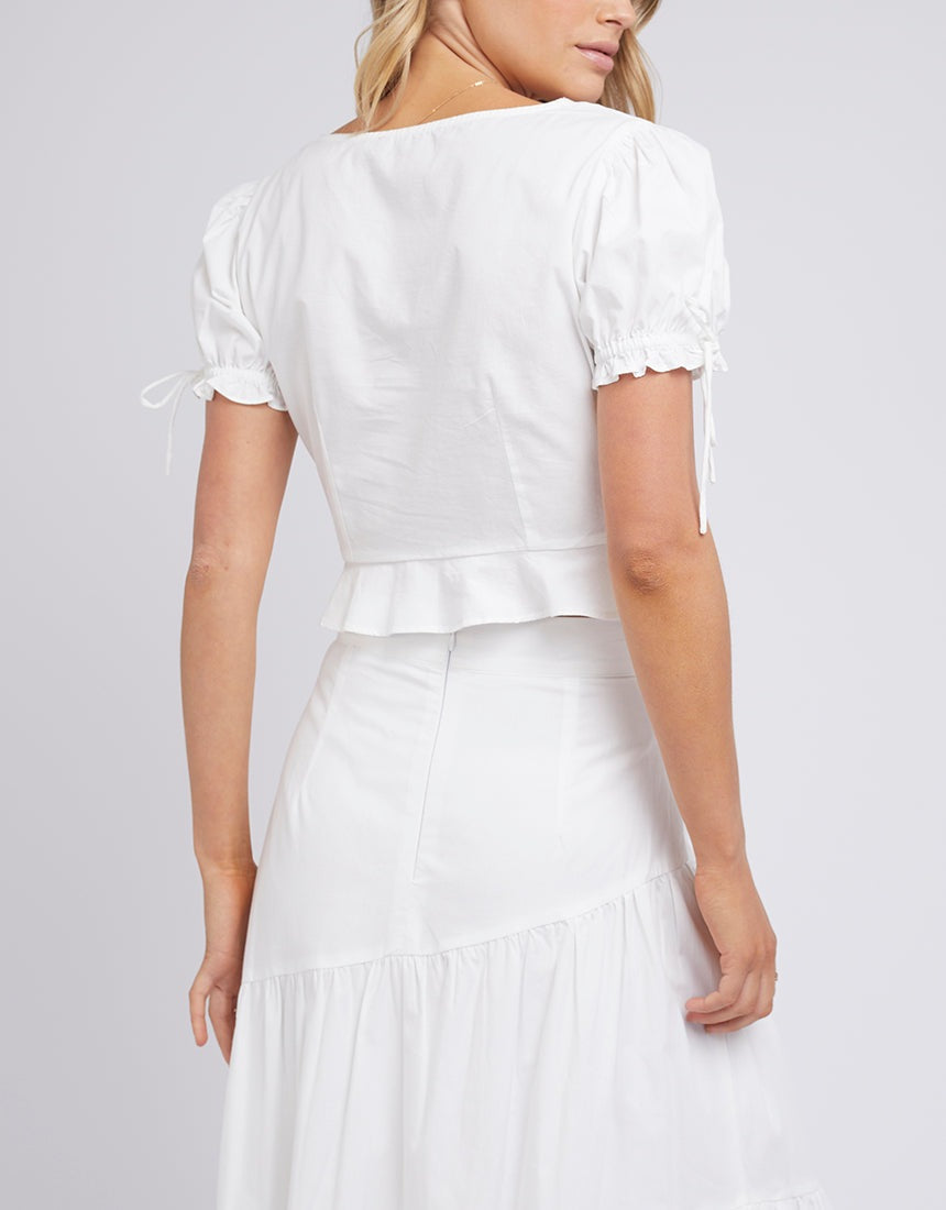ALL ABOUT EVE ELEANOR TOP WHITE
