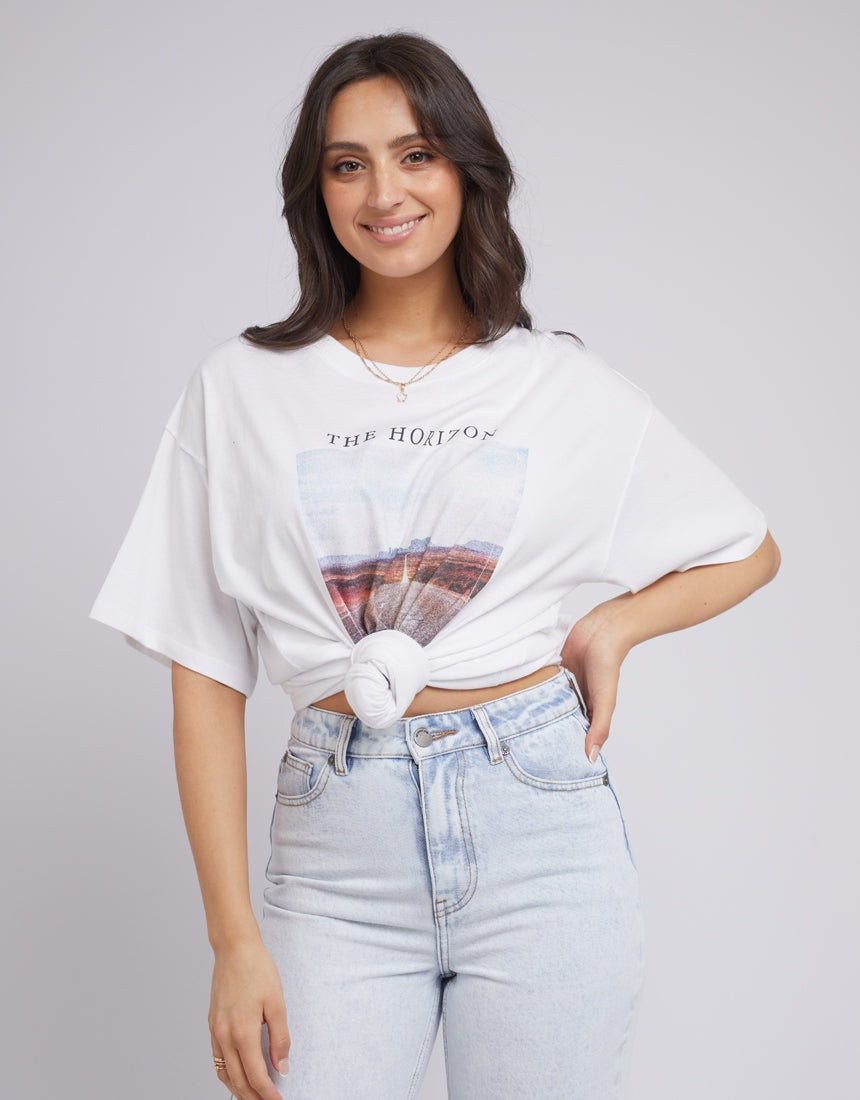 ALL ABOUT EVE THE HORIZON TEE WHITE