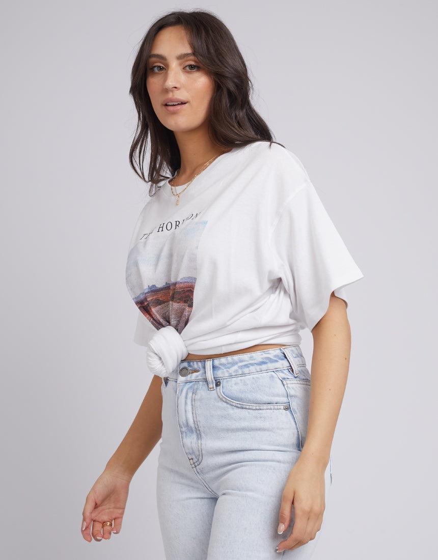 ALL ABOUT EVE THE HORIZON TEE WHITE