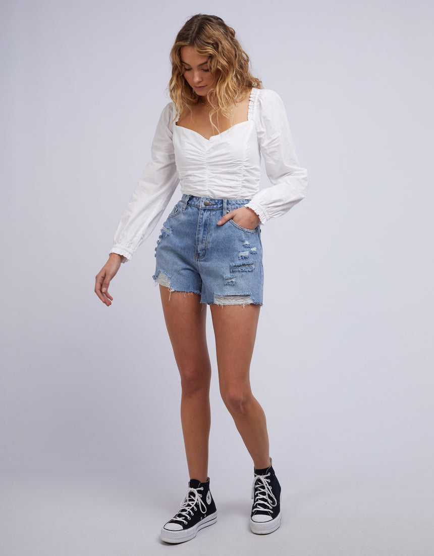 ALL ABOUT EVE PEGGY TOP WHITE