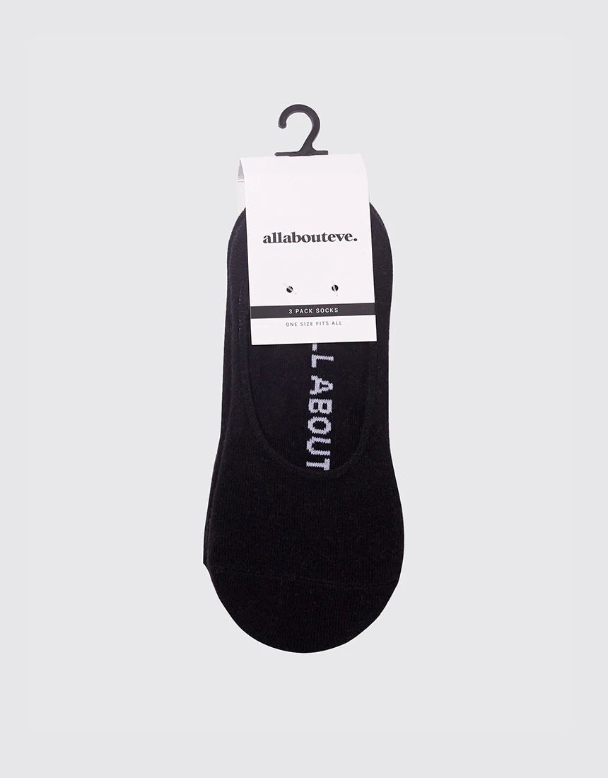 ALL ABOUT EVE AAE SOCKETS 3PK BLACK