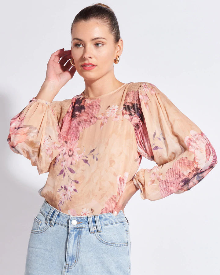 FATE+BECKER TOGETHER TOP FLORAL
