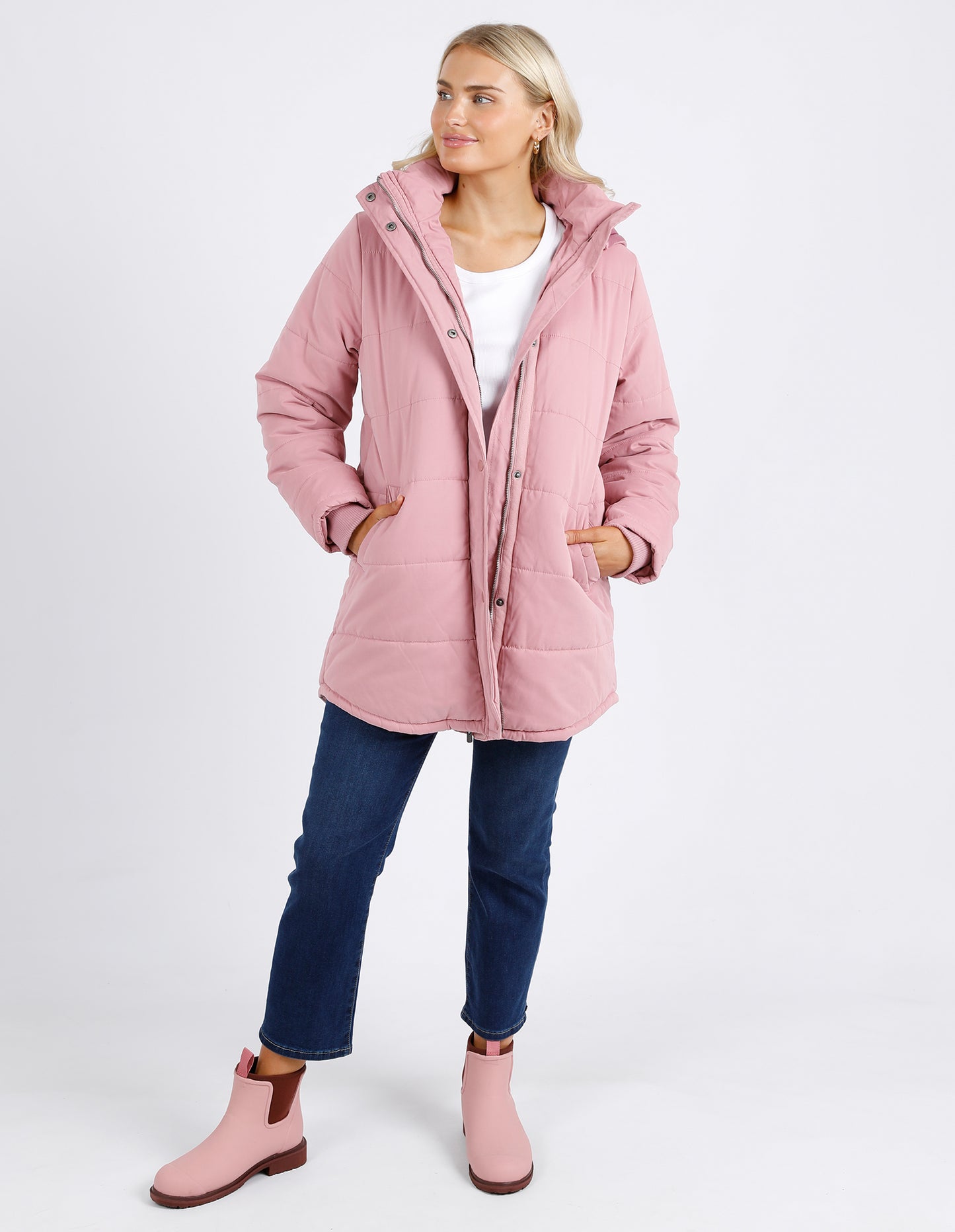 ELM MADDIE PUFFER JACKET DUST