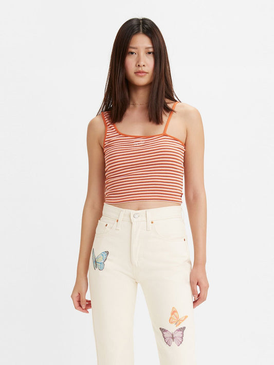 LEVIS HOOP TANK PAPRIKA AUTUMN LEAF STRIPE