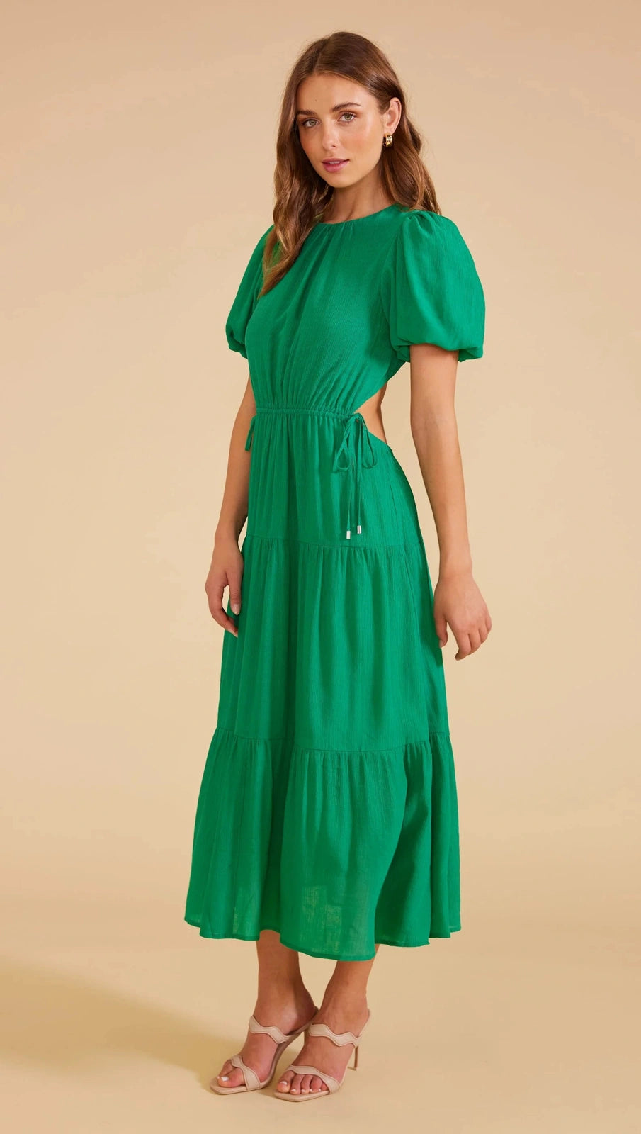 MINK PINK ELEANOR MIDI DRESS GREEN