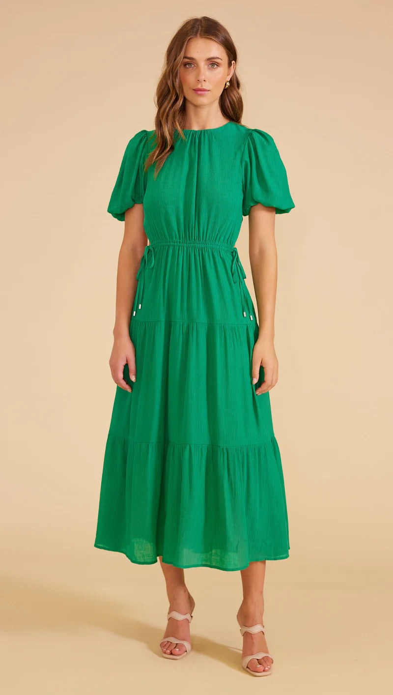 MINK PINK ELEANOR MIDI DRESS GREEN