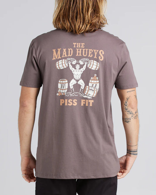 THE MAD HUEYS PISS FIT SS TEE IRON PIGMENT