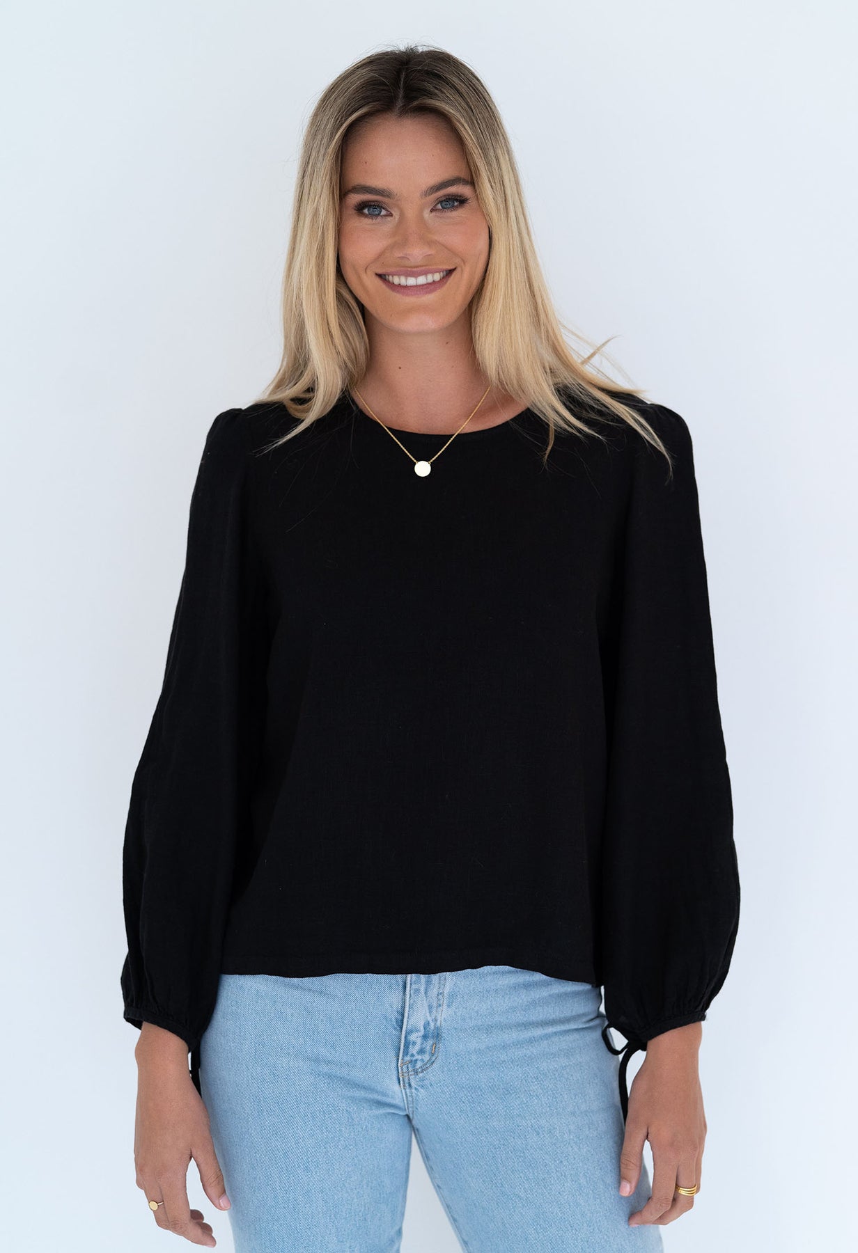 HUMIDITY DEMI BLOUSE BLACK