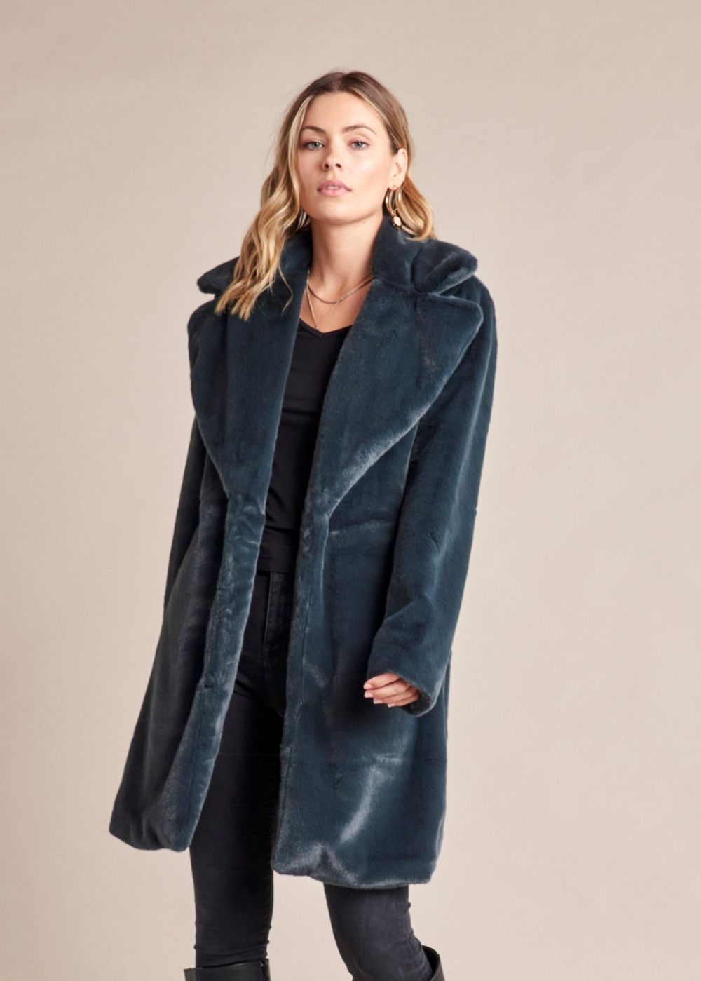 GYSETTE ELLIOT FUR JACKET EVERGREEN