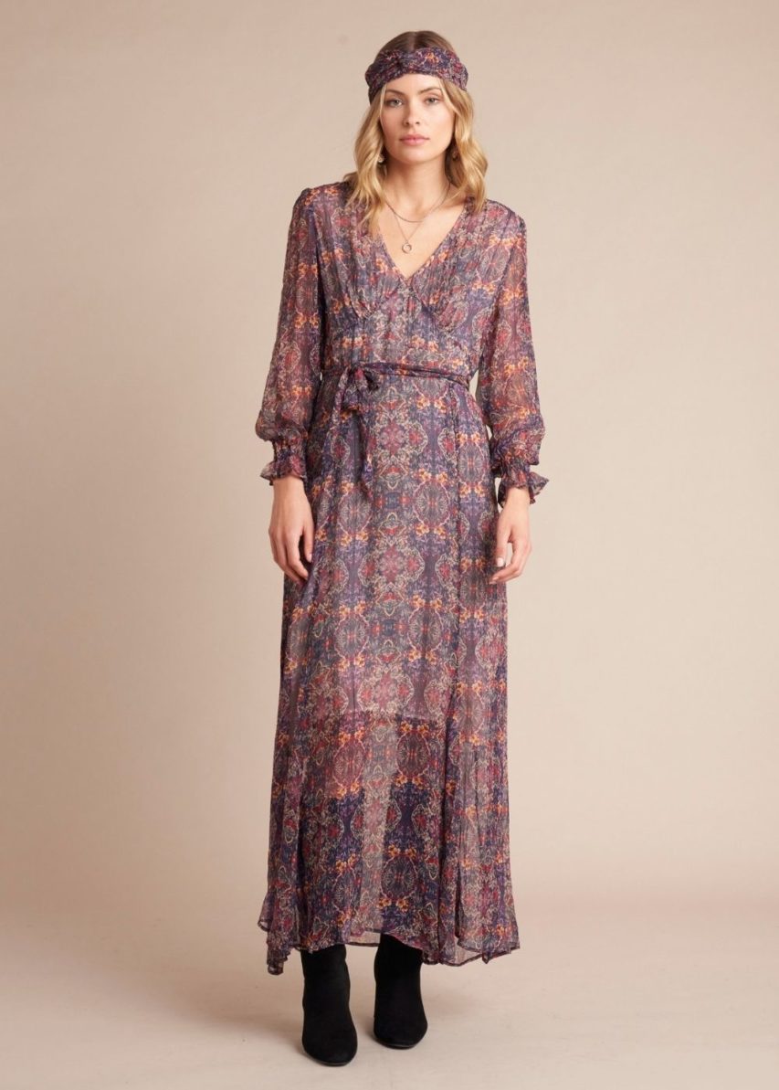 GYSETTE OPHIA MAXI DRESS NAVY WILD NERIU