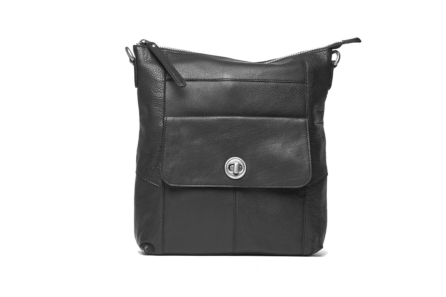 RUGGED HIDE ERIKA CROSS BODY BAG WITH A TWIST LOCK