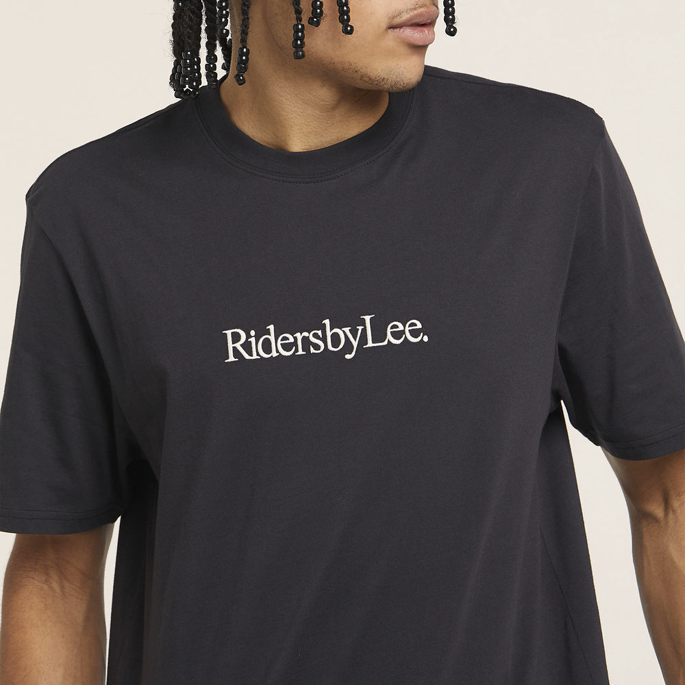 RIDERS RELAXED TEE WORN BLACK