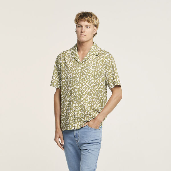 RIDERS RESORT SHIRT KHAKI BLOSSOM