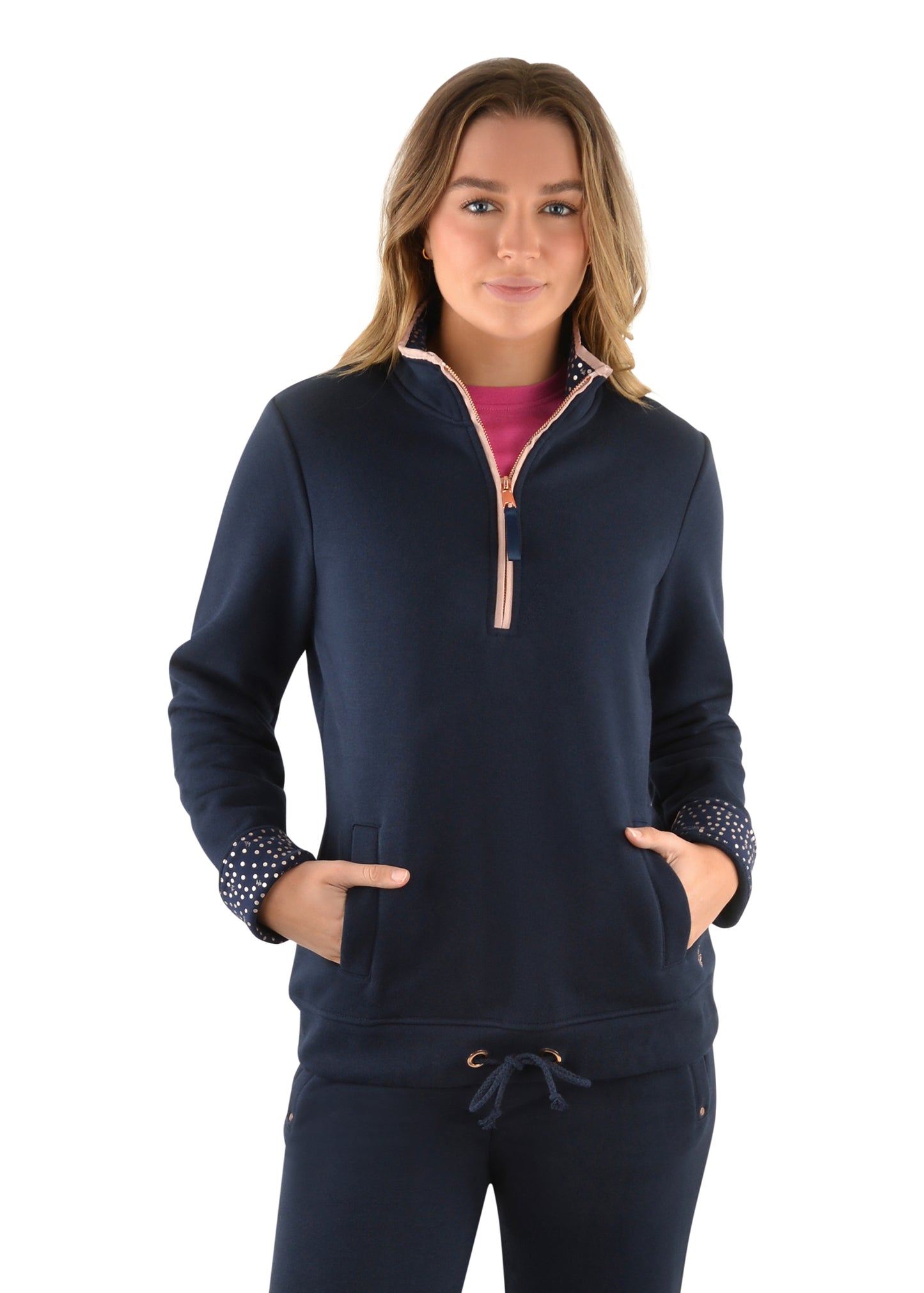 THOMAS COOK CLASSIC QUARTER ZIP RUGBY NAVY