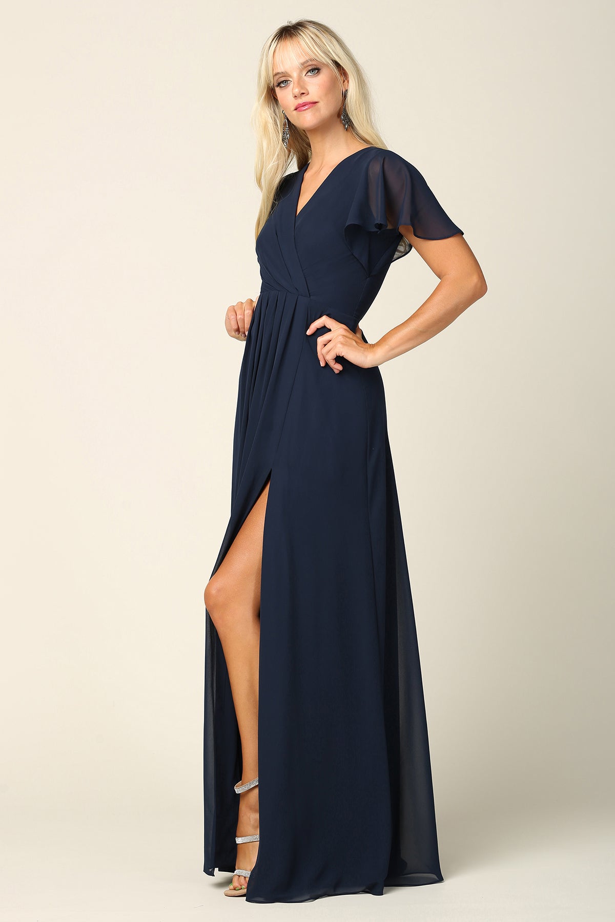 WENDY-ANN DRESS T3143 NAVY