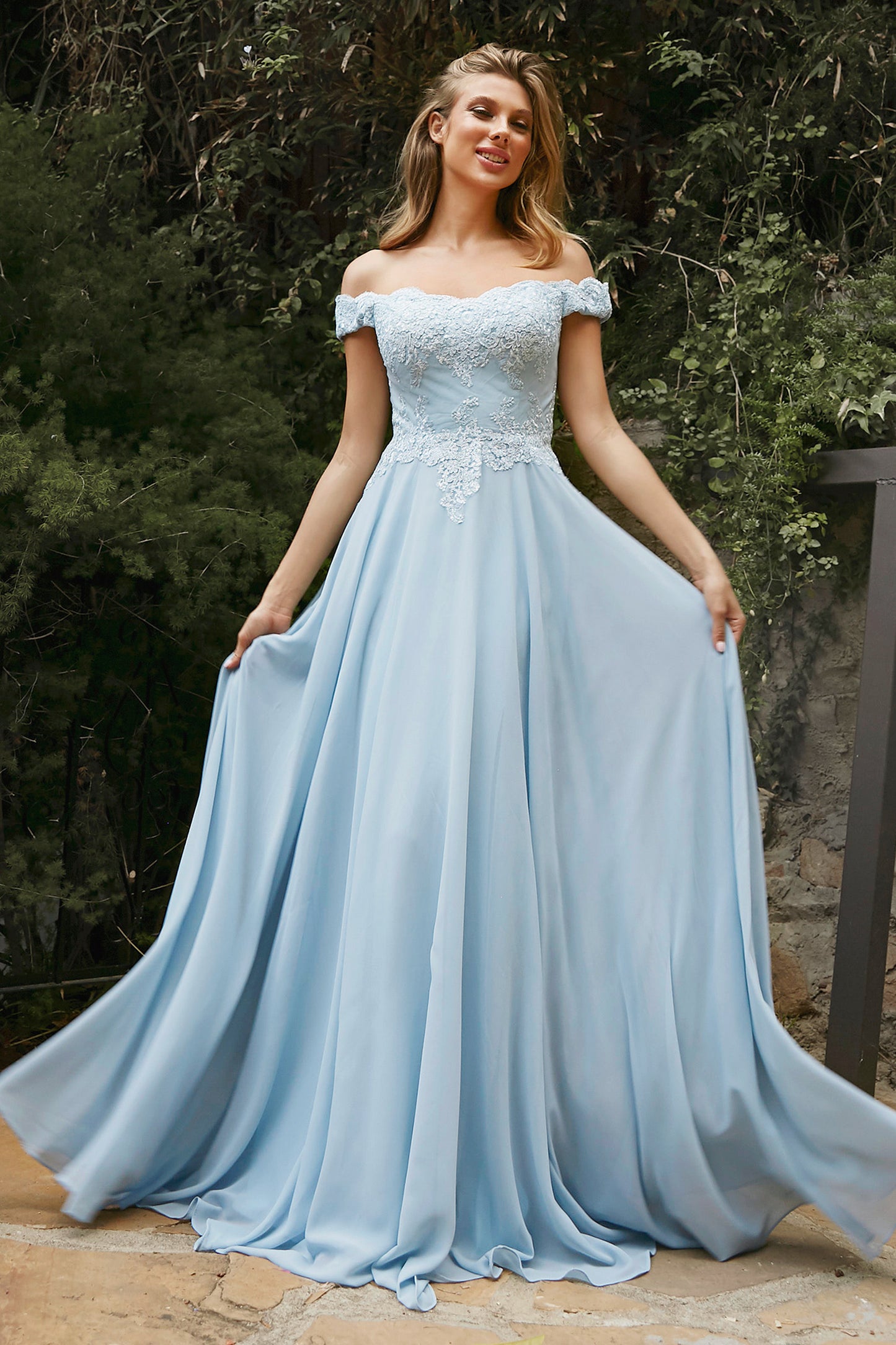 WENDY-ANN T8527 DRESS PARIS BLUE