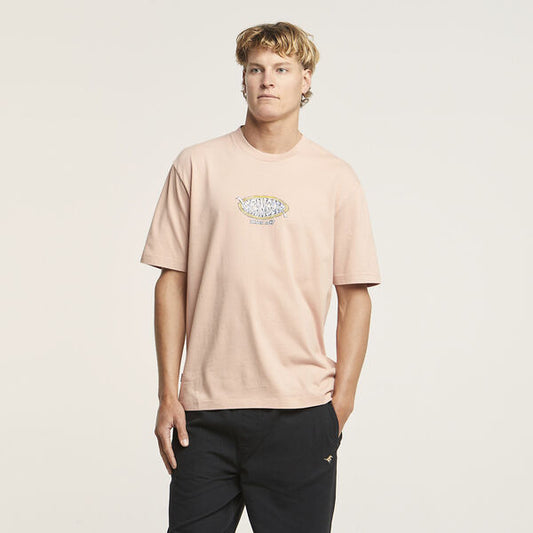 WRANGLER OVAL COAST BAGGY TEE CORAL ACID